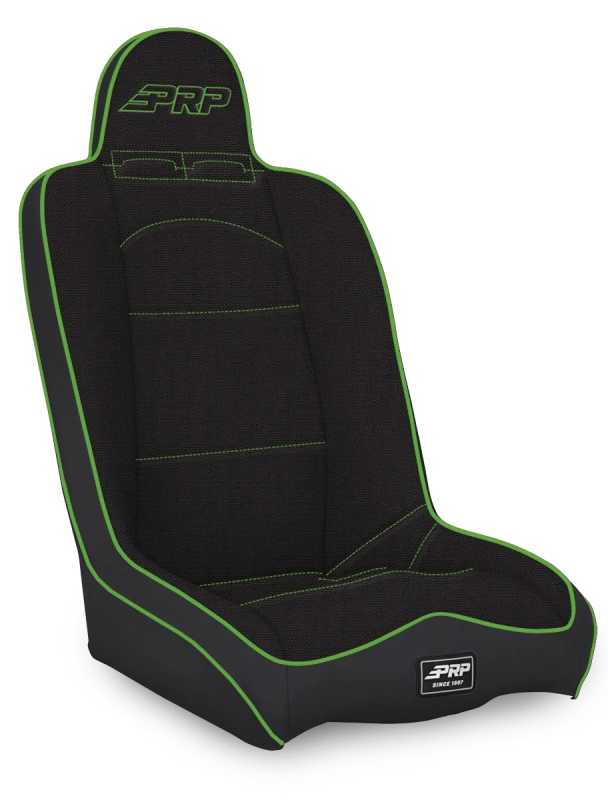 PRP Daily Driver High Back Suspension Seat- Black/Green Tweed