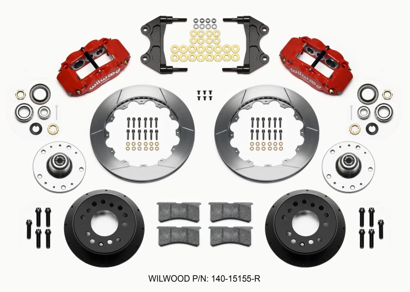 Wilwood Narrow Superlite 6R Vorderes Naben-Kit 12,88 Zoll Rot WWE ProSpindel (5x4,75 Zoll 5x5,00 Zoll Nabe)