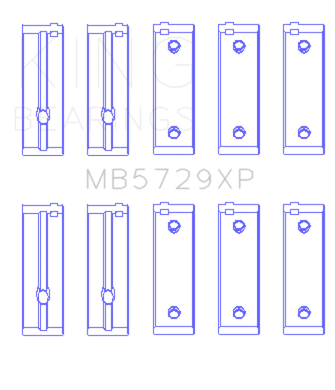 King Engine Bearings Peugeot TU3UP/TUD05 - (Size STD) Performance Main Bearing Set