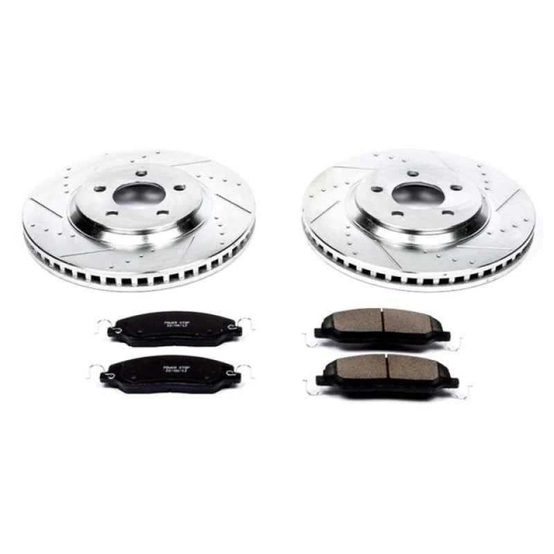 powerstop_K1380-6794586dad482 Power Stop 05-10 Ford Mustang Front Z23 Evolution Sport Brake Kit