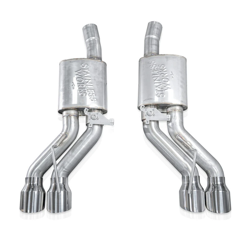 Stainless Works 22-25 Cadillac CT5-V Blackwing Axleback Exhaust - Polished Tips