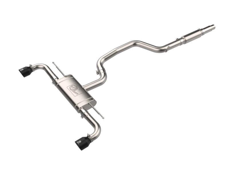 aFe MACH Force-Xp Stainless Steel Cat-Back Exhaust with Black Tip for 22-24 Volkswagen GTI