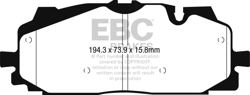 EBC Yellowstuff Bremsbeläge vorne für 17-24 Audi RS4 2.9TT / 21-24 Audi RS3 2.5T