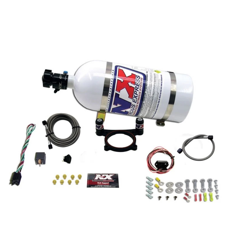 Nitrous Express 11-15 Ford Mustang GT 5.0L Coyote 4-Ventil-Nitrous-Platten-Kit (50-200PS) mit 10lb-Flasche