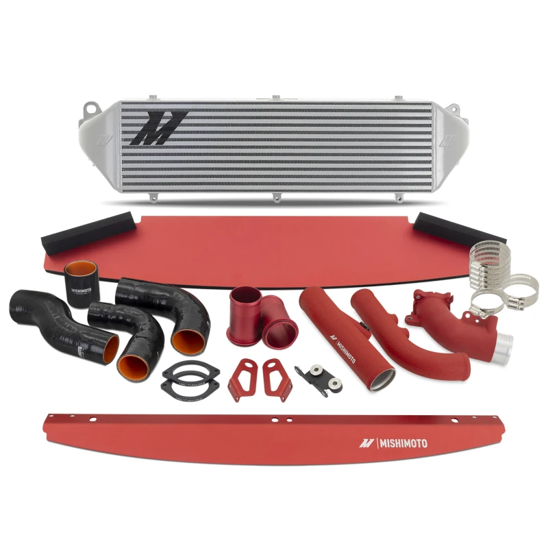 Mishimoto Intercooler & Pipe Kit for 2023+ Toyota GR Corolla - Silver Cooler - Red Pipes