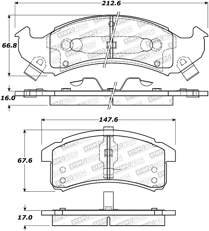 StopTech Street Brake Pads - Front