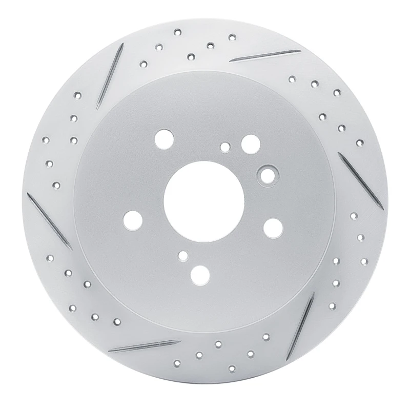 DFC 09-15 Toyota Venza Rear Left Drilled & Slotted Geoperformance Rotor