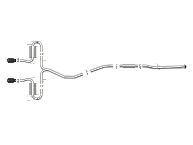 aFe Takeda 3-Zoll-304-Edelstahl-Cat-Back-Auspuffsystem mit schwarzen Endrohren 17-20 Honda Civic Sport L4-1,5L (t)