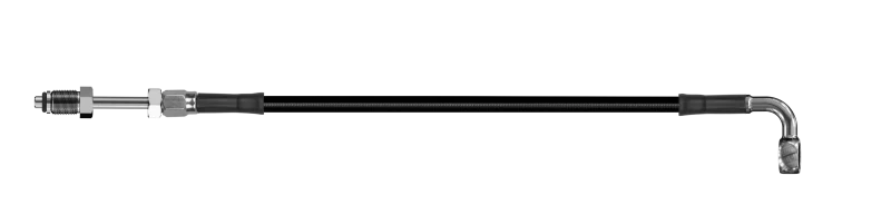 Goodridge 56in Universal Clutch Line w/SS Fittings & Black Hose - 90Deg Banjo w/Straight 7/16 UNF