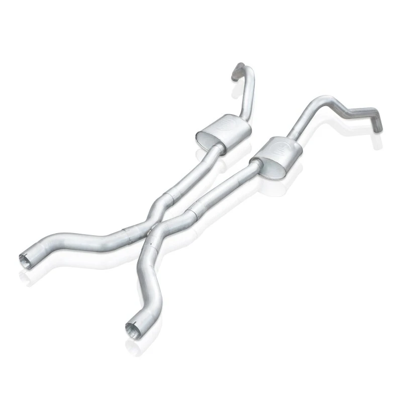 Stainless Works 62-67 Chevy Nova 3 Zoll Catback mit X-Pipe Turbo-Kammer-Schalldämpfern 3 Zoll Kerne