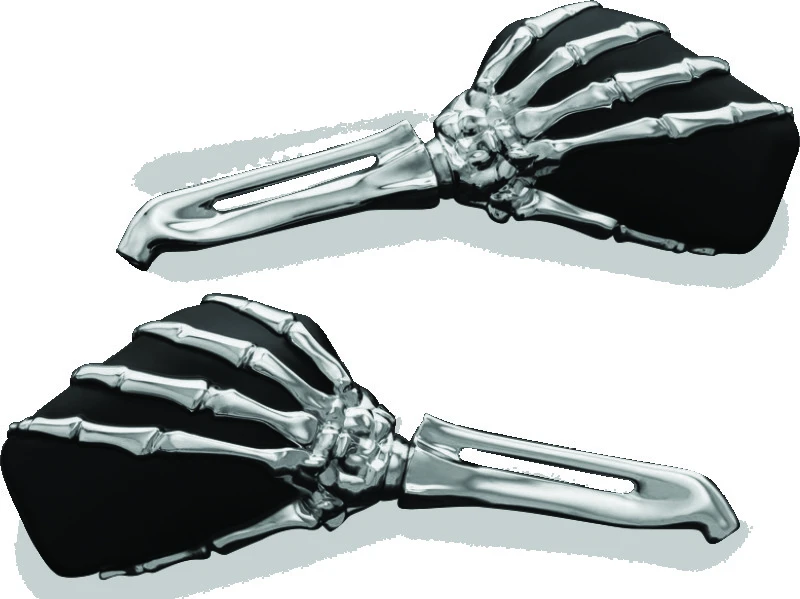Kuryakyn Skeleton Hand Spiegel Chrom/Schwarz