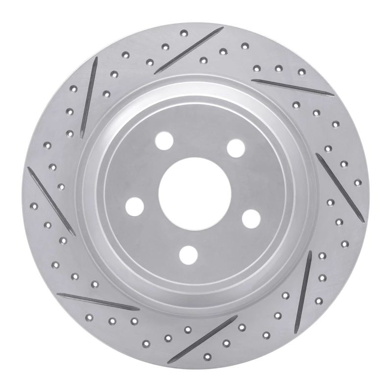 DFC 15-24 Ford Police Responder Hybrid Rear Left Drilled & Slotted Geoperformance Rotor
