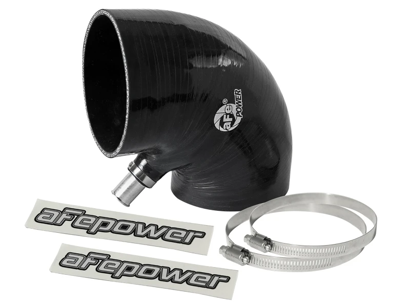 aFe Magnum FORCE Intake Coupling Kit (4 IN ID to 4-1/4 IN ID x 90 Deg.) Elbow Coupler - Black