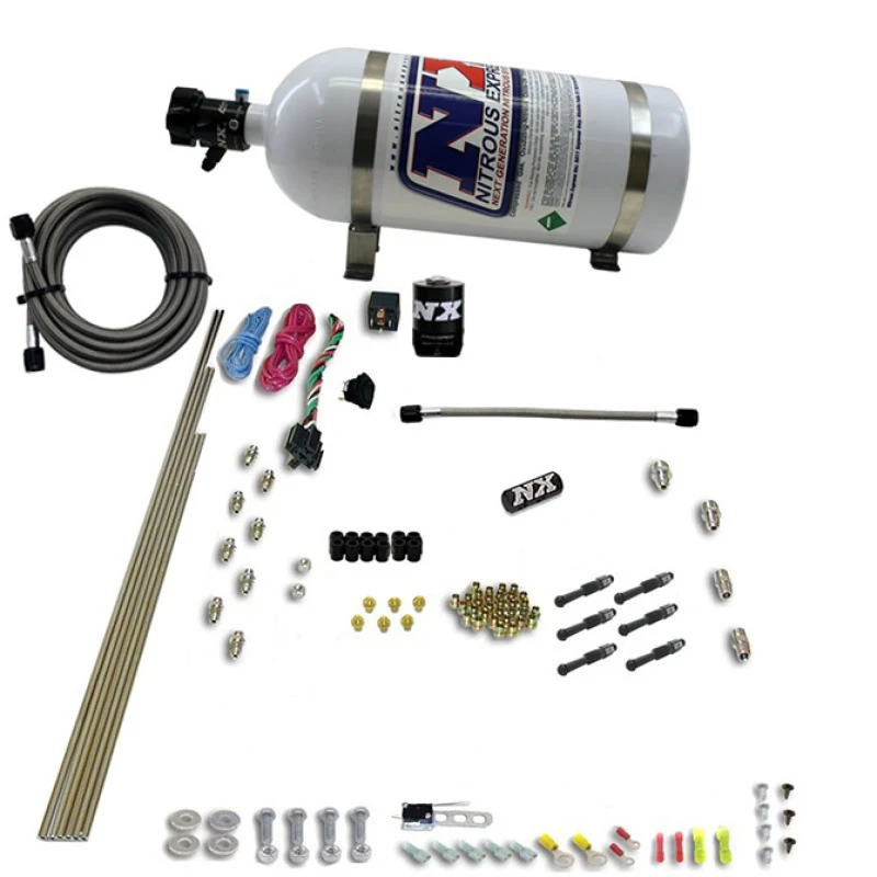 Nitrous Express 6 Zyl. Trockenes Direkt-Port-Nitrous-Kit mit 10lb-Flasche
