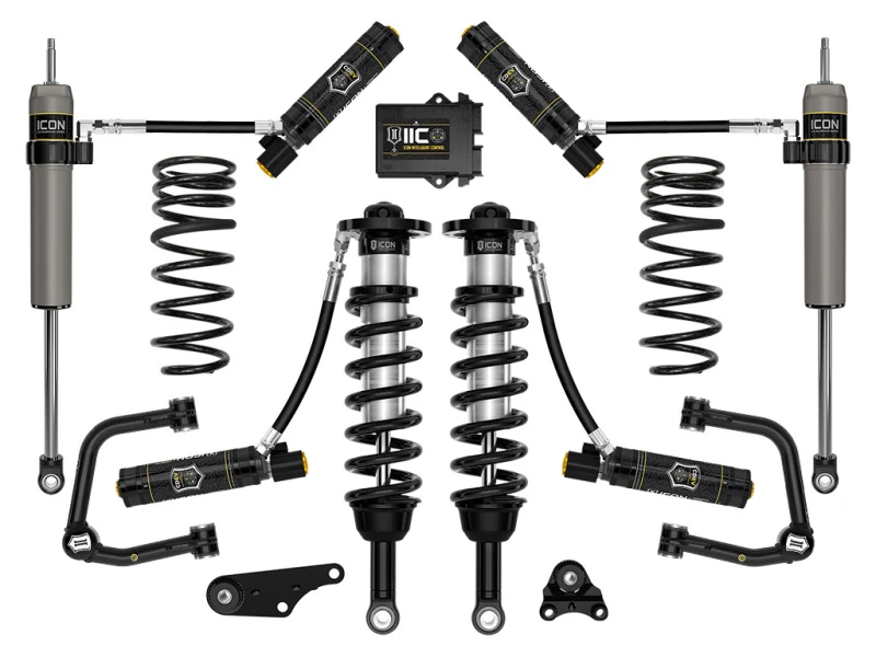 ICON 1,25 Zoll-3 Zoll Stage 6 Federungssystem Tubular mit Triple Rate Feder für 2024+ Toyota Tacoma