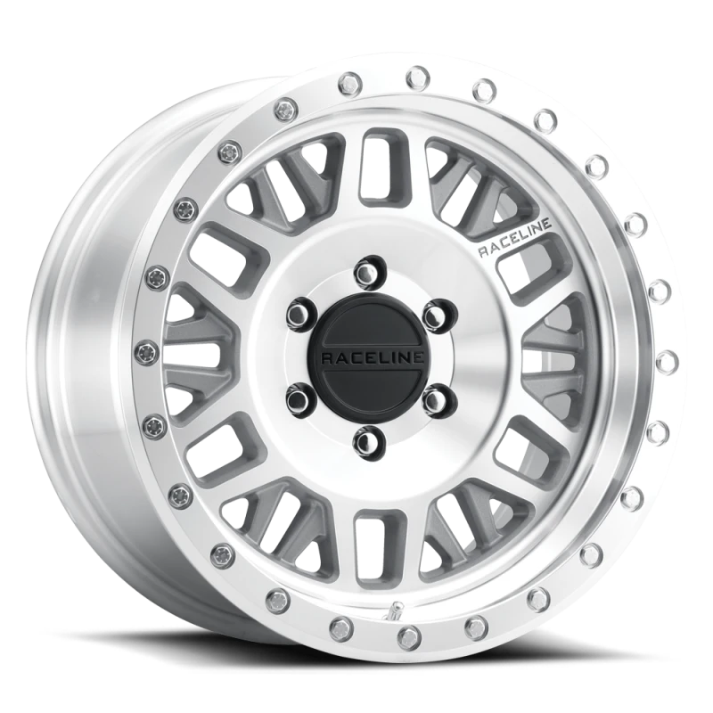 Raceline 951M Ryno 17x9 / 5x150 / -38mm Offset / 110.5mm Bore - Machined w/ Machined Beadlock Ring