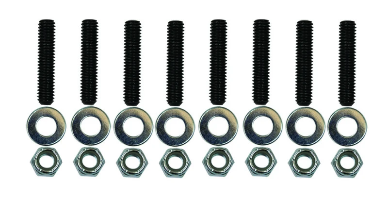 Moroso Pontiac Valve Cover Stud Kit mit Broached Studs, Washers und Nylock Nuts