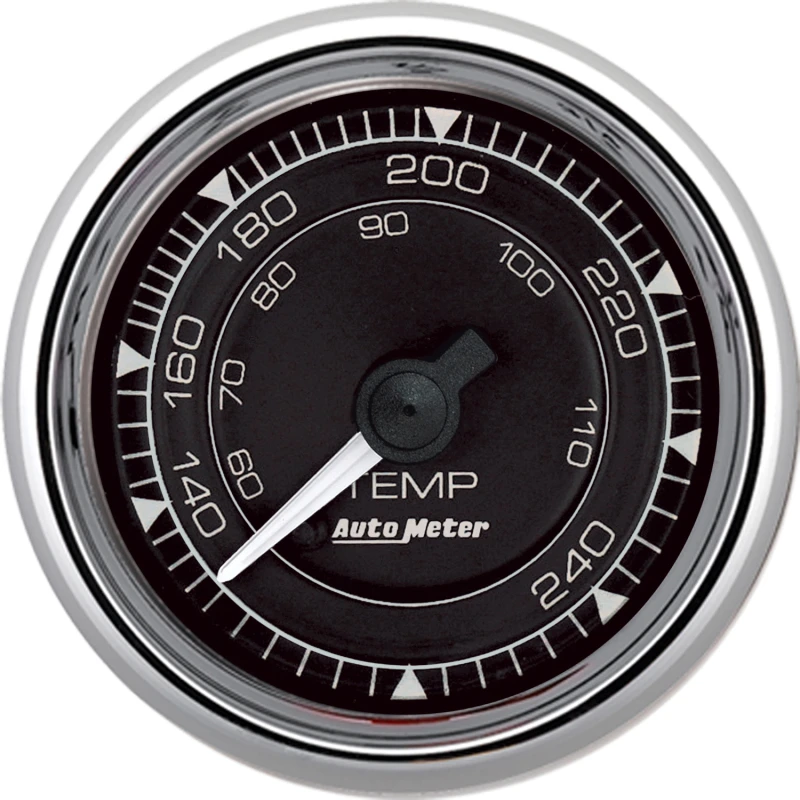 Autometer Chrono 2-1/16in 240 Degree Temperature Mechanical Gauge - Chrome