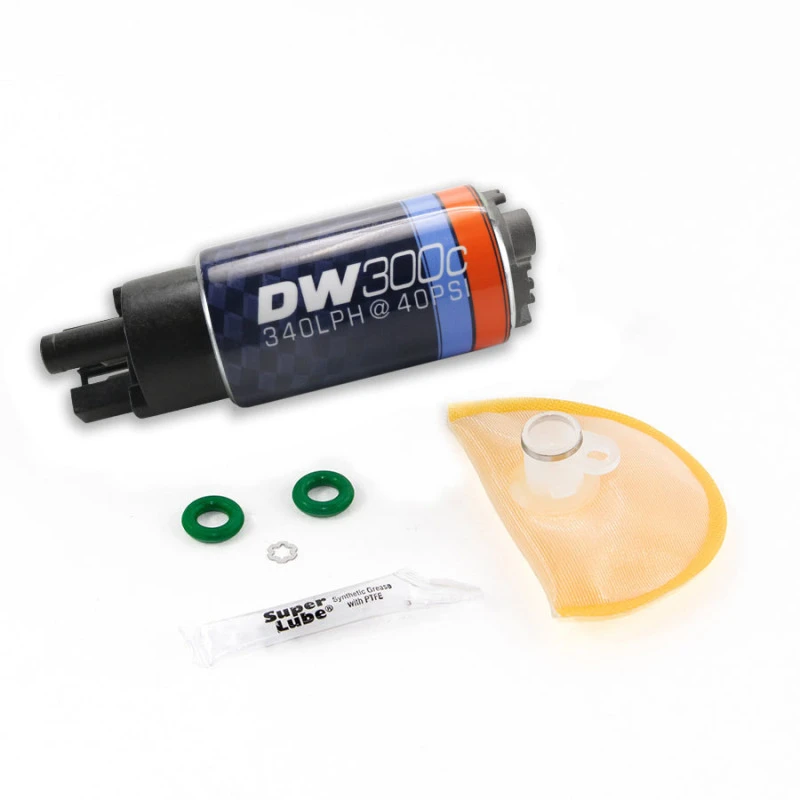 DeatschWerks 340lph DW300C Kompakte Kraftstoffpumpe mit 06-11 Civic Set Up Kit (ohne Montageclips)