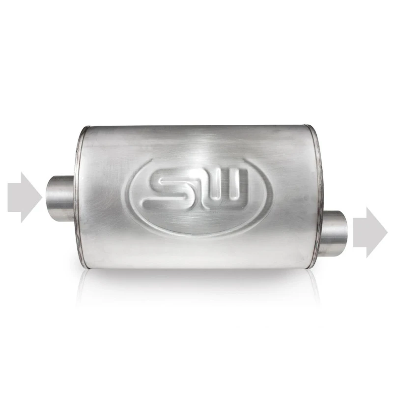 Stainless Works 2,25 Zoll ID-ZENTRAL-ANSUG/ 2,25 Zoll OD-VERSCHIEBUNGS-AUSGANG 4 Zoll x 8 Zoll