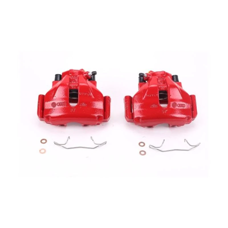 powerstop_S1816-679455c1e4afc Power Stop 96-99 Audi A4 Front Red Calipers w/Brackets - Pair