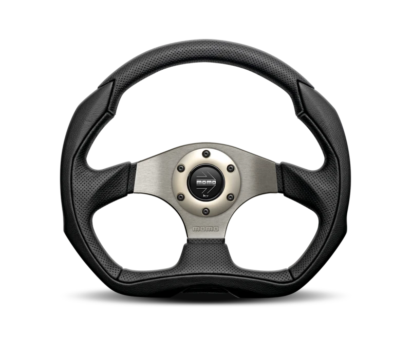 Momo Jet Steering Wheel 350 mm -  Black AirLeather/Black Spokes