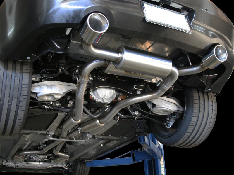 aFe Takeda 2-1/2 Zoll 304SS Kat-Back Auspuff Infiniti G37 08-13/Q60 14-15 V6-3.7 mit polierten Endrohren
