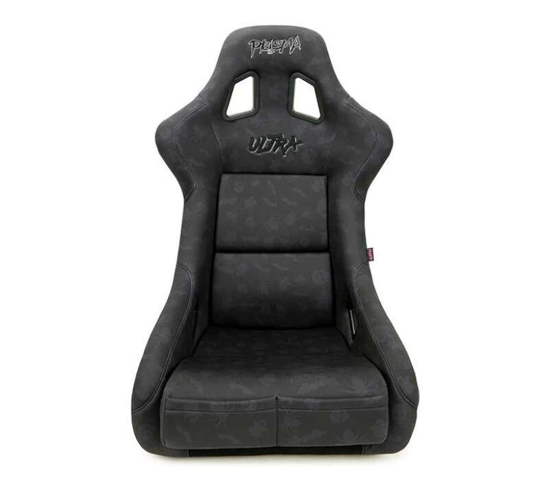 NRG FRP Bucket Seat (Large) Prisma Edition w/ Orange Pearlized Back - Spooky Edition (Spiders/Bats)