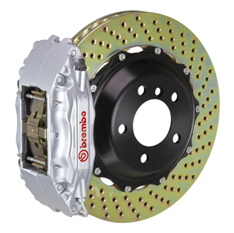 Brembo 95-98 993 C2/C4/C4S/Turbo Front GT BBK 4 Piston Cast 2pc 355x32 2pc Rotor Drilled-Silver