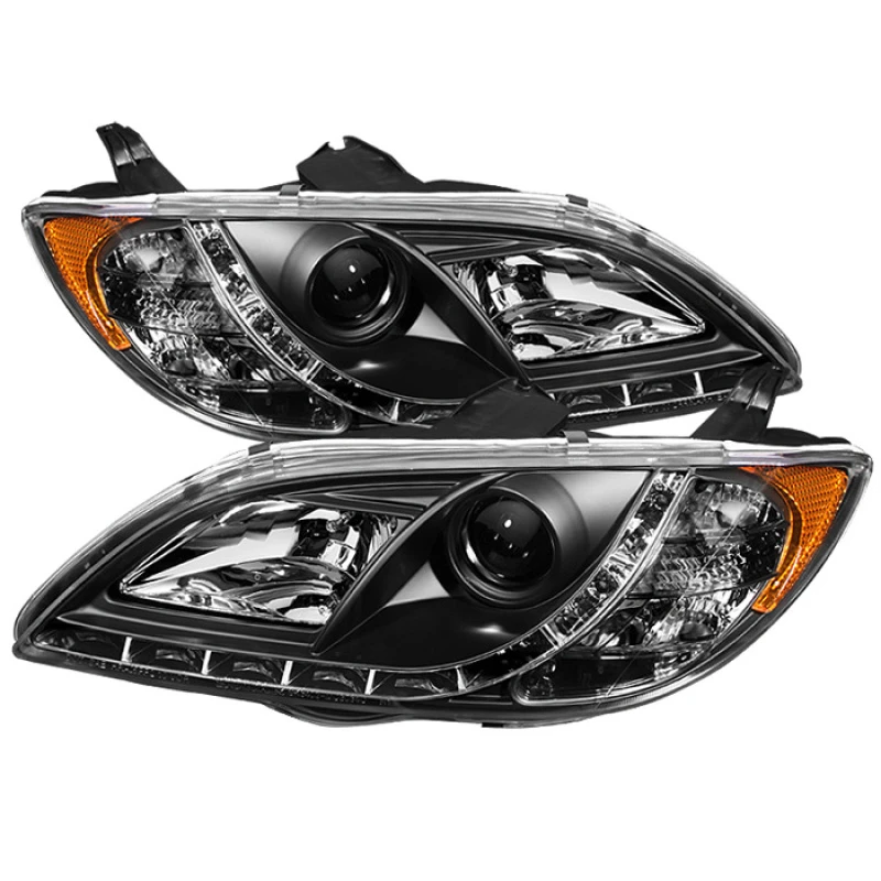 spyder_5017451-6794d01ce9c68 Spyder Mazda 3 04-08 4Dr (Sedan ONLY) Projector Headlights Halogen - DRL Blk PRO-YD-M304-DRL-BK