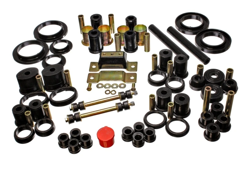 Energy Suspension 85-93 Ford Mustang Schwarz Hyper-Flex Master Bushing Set w/ V-8