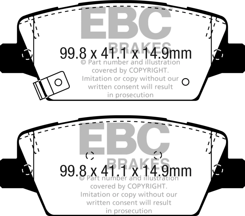 EBC 2017+ Kia Cadenza 3.3L Greenstuff Rear Brake Pads