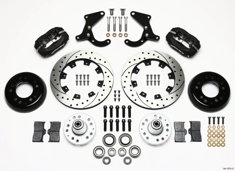 Wilwood Forged Dynalite Front Kit 12,19 Zoll gebohrt 55-57 Chevy