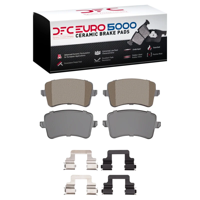 DFC 08-17 Audi S5 Rear Euro 5000 Ceramic Brake Pads and Hardware Kit