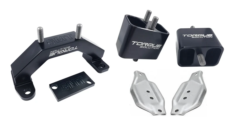 Torque Solution Solid Billet Engine/Transmission Mounts mit Montageplatten für 02-14 Subaru WRX