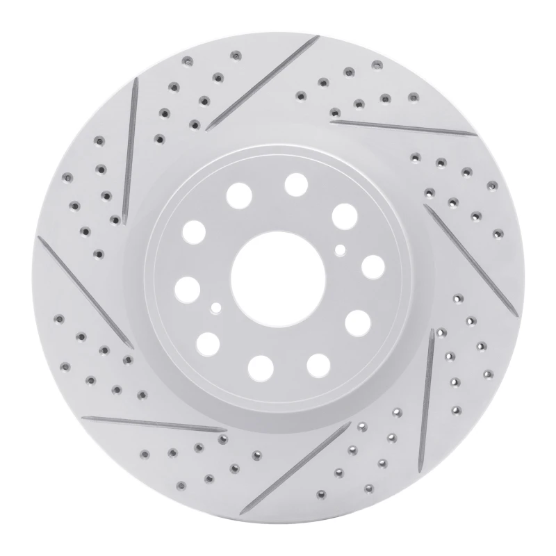 DFC 07-23 Lexus Ls460 Front Left Drilled & Slotted Geoperformance Rotor