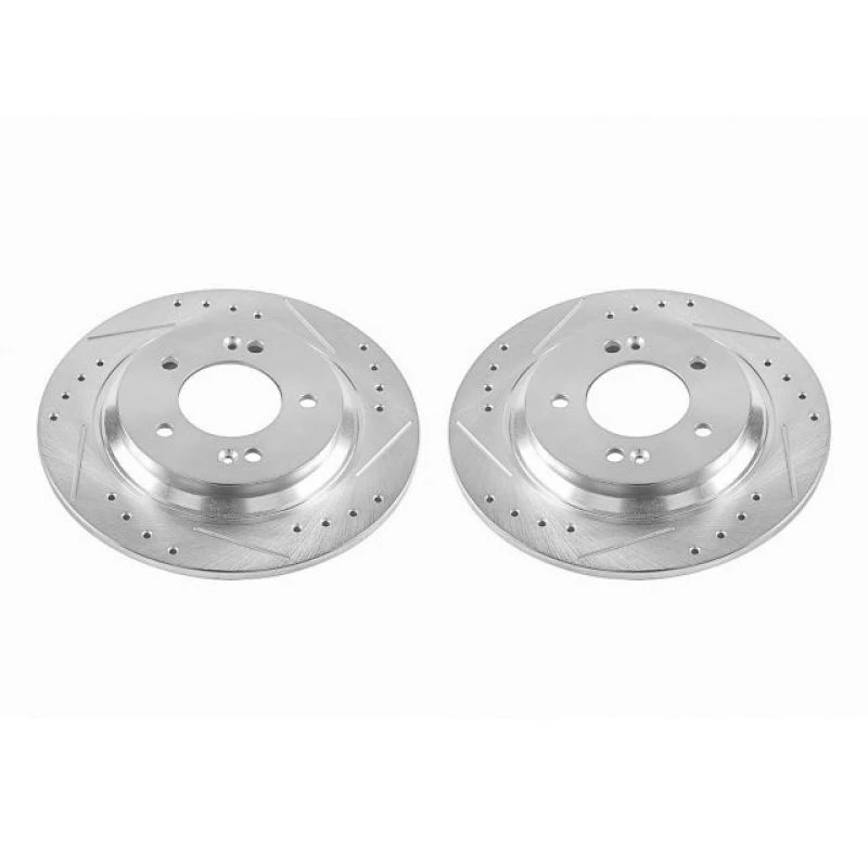 Power Stop 2017 Hyundai Azera Rear Evolution Drilled & Slotted Rotors - Pair