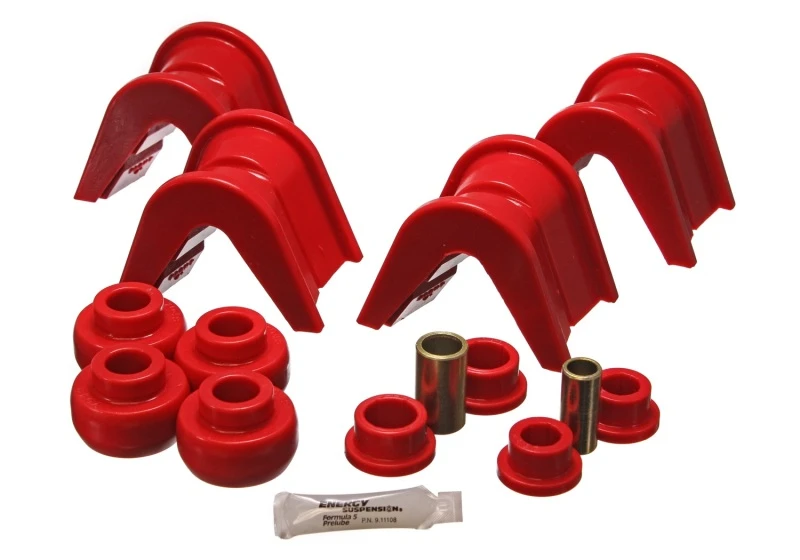 Energy Suspension 76-77 Ford Bronco/66-72 F-100/F-150 Rote 4 Grad Offset Komplett 14-teiliges C-Bushing-Set