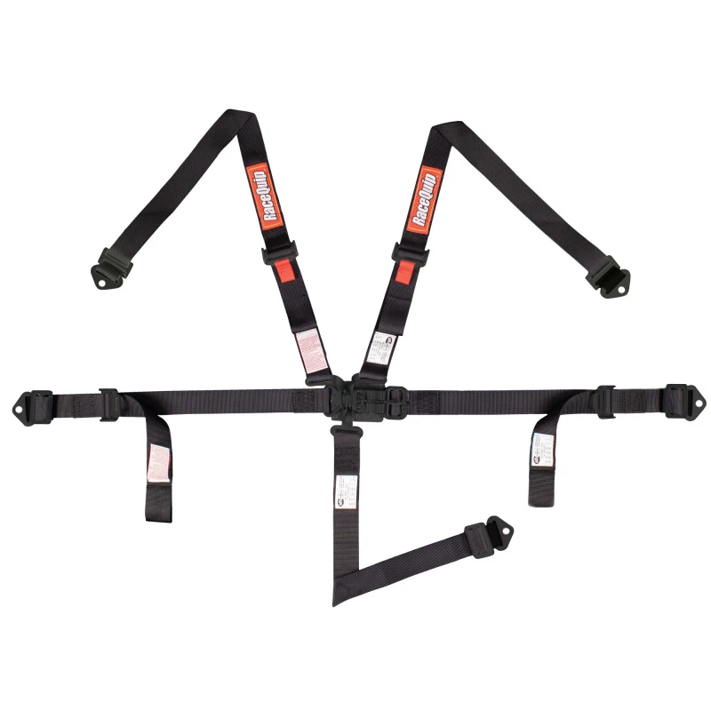 RaceQuip Schwarzes JR. L & L 5-Punkt-Gurt