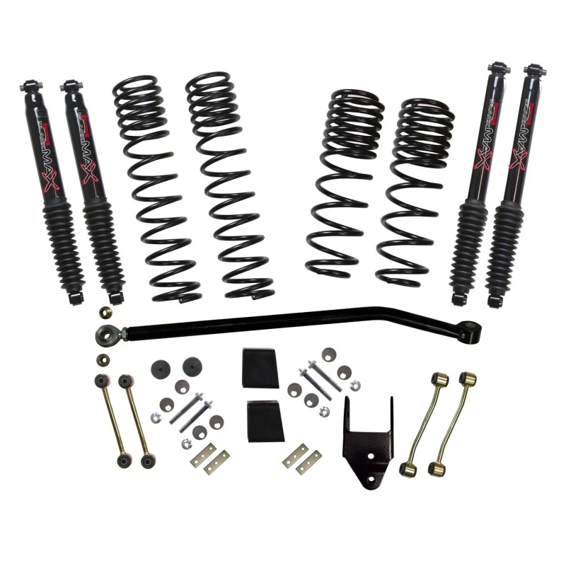 Skyjacker 21-23 Jeep Wrangler JL Rubicon 4XE 4 Dr LT 3.75in Coil Sys w/ Black MAX Shocks