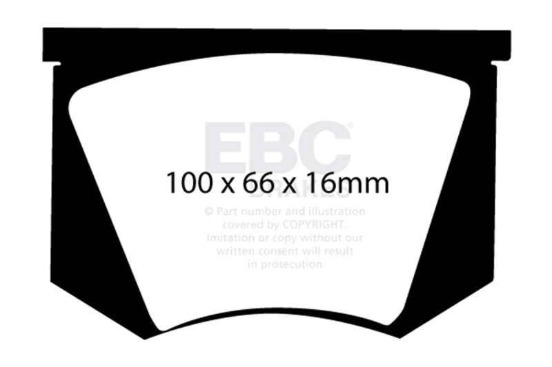 EBC 64-66 Ac Cobra 7.0 Yellowstuff Rear Brake Pads