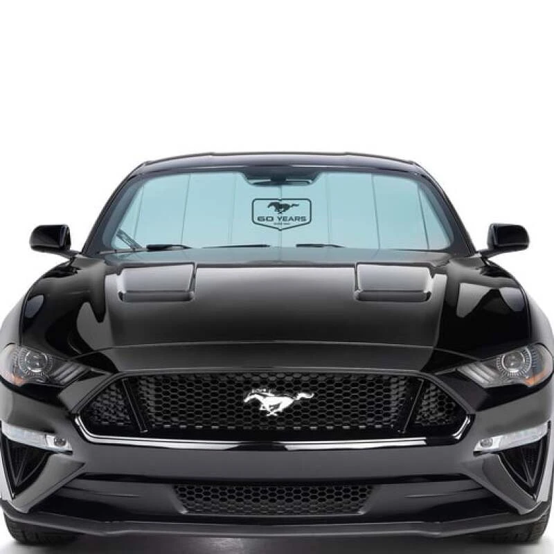 Covercraft 15-23 Ford Mustang Coupe Convertible UVS100 Sunscreen w Mustang 60 Yrs Logo