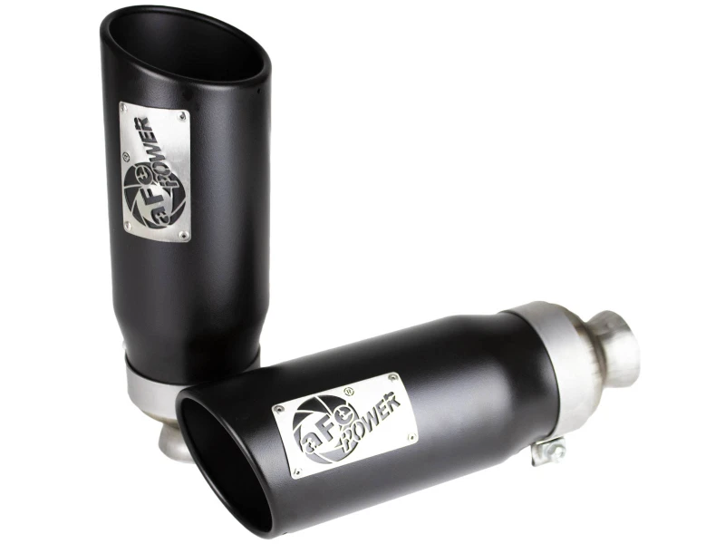 aFe MACH Force-XP 4-1/2in Stahl OE-Ersatz Auspuff-Endrohre - 2021+ Dodge Ram (5,7L V8) - Schwarz