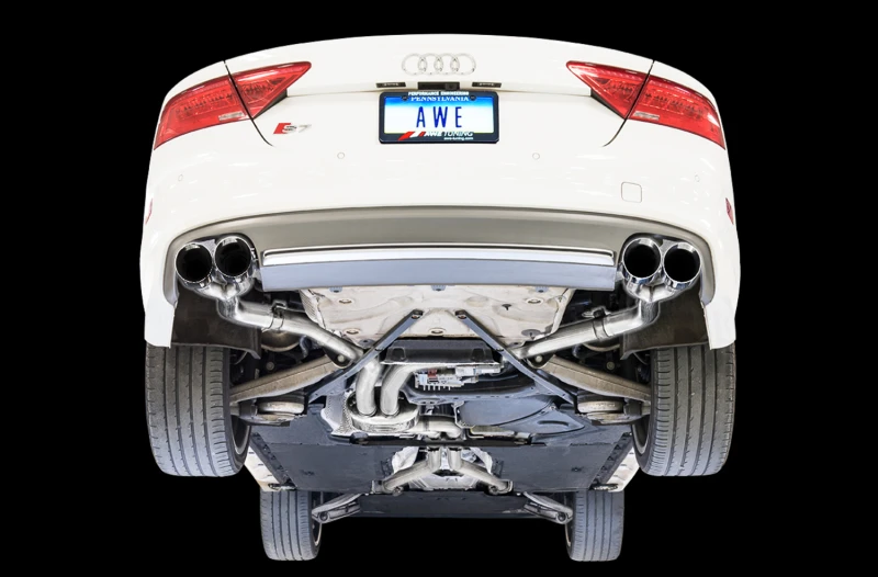 AWE Tuning Audi C7 / C7.5 S7 4.0T Track Edition Auspuff - Chrom Silber Spitzen