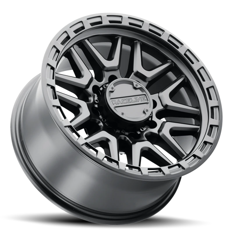 Raceline 953B Krank 18x9in / 8x170 BP / -12mm Offset / 125.2mm Bore - Satin Black Wheel