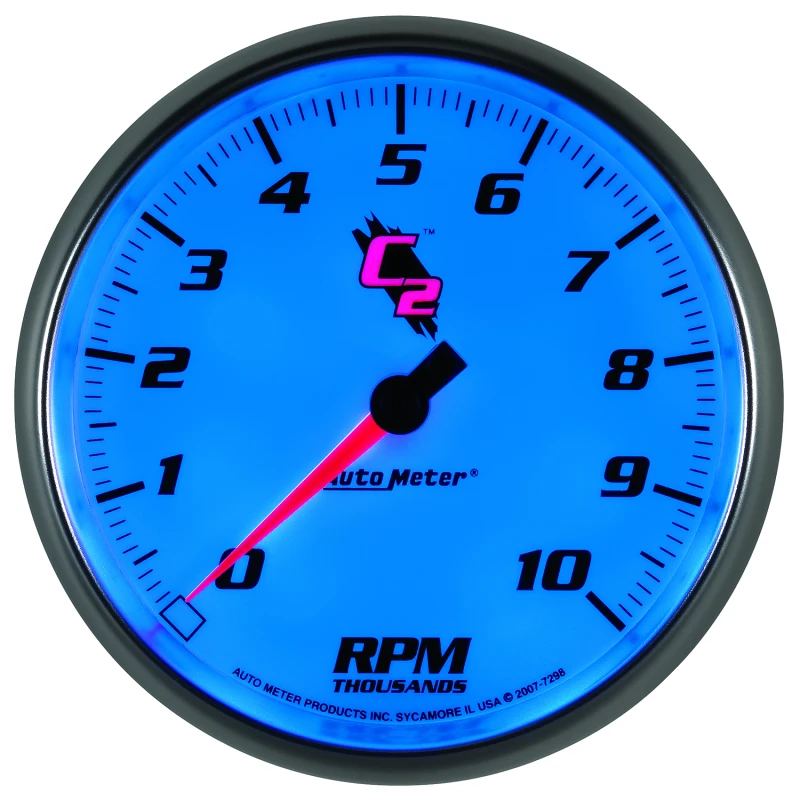 Autometer C2 5 inch 10000 RPM In-Dash Tachometer