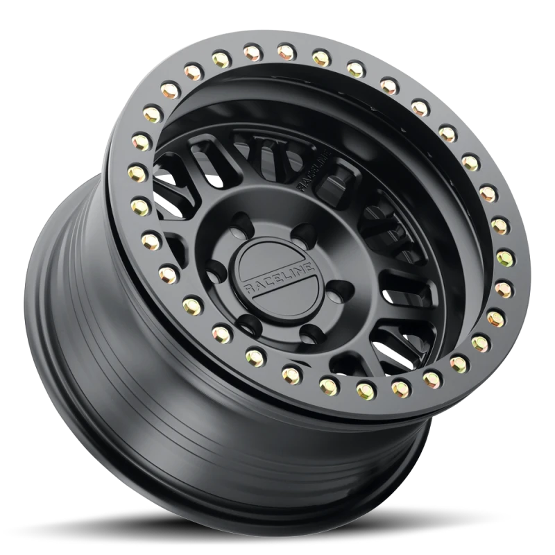 Raceline RT951B Ryno 17x9in / 5x127 BP / -12mm Offset / 83.82mm Bore - Satin Black Beadlock Wheel