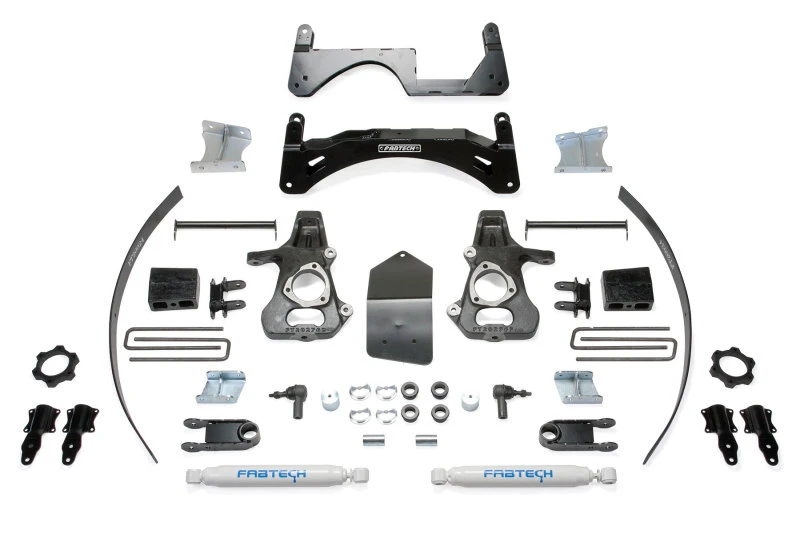 Fabtech 14-18 GM C/K1500 P/U ohne E Forg Stl UCA 6 Zoll Basic-System mit Perf-Shocks