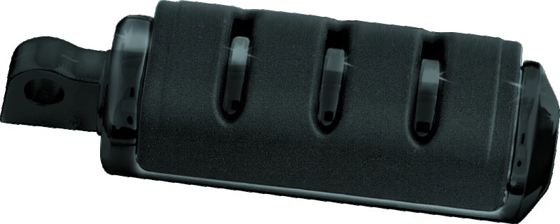 Kuryakyn Trident Large Fußrasten mit männlichem Adapter in Hochglanz Schwarz