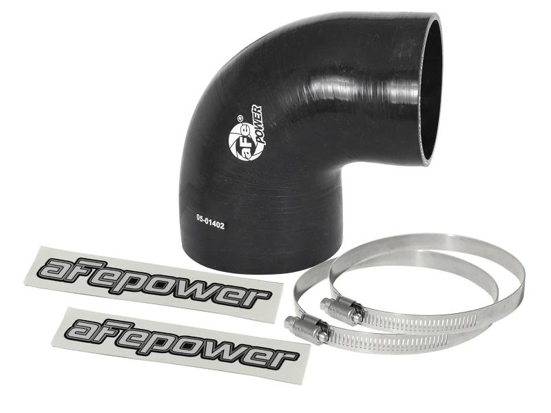 aFe Magnum FORCE Intake Coupling Kit (4 IN ID to 3-3/8 IN ID x 90 Deg.) Elbow Coupler - Black